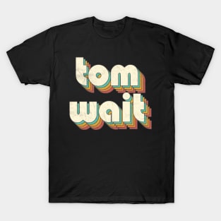 Retro Vintage Rainbow Tom Letters Distressed Style T-Shirt